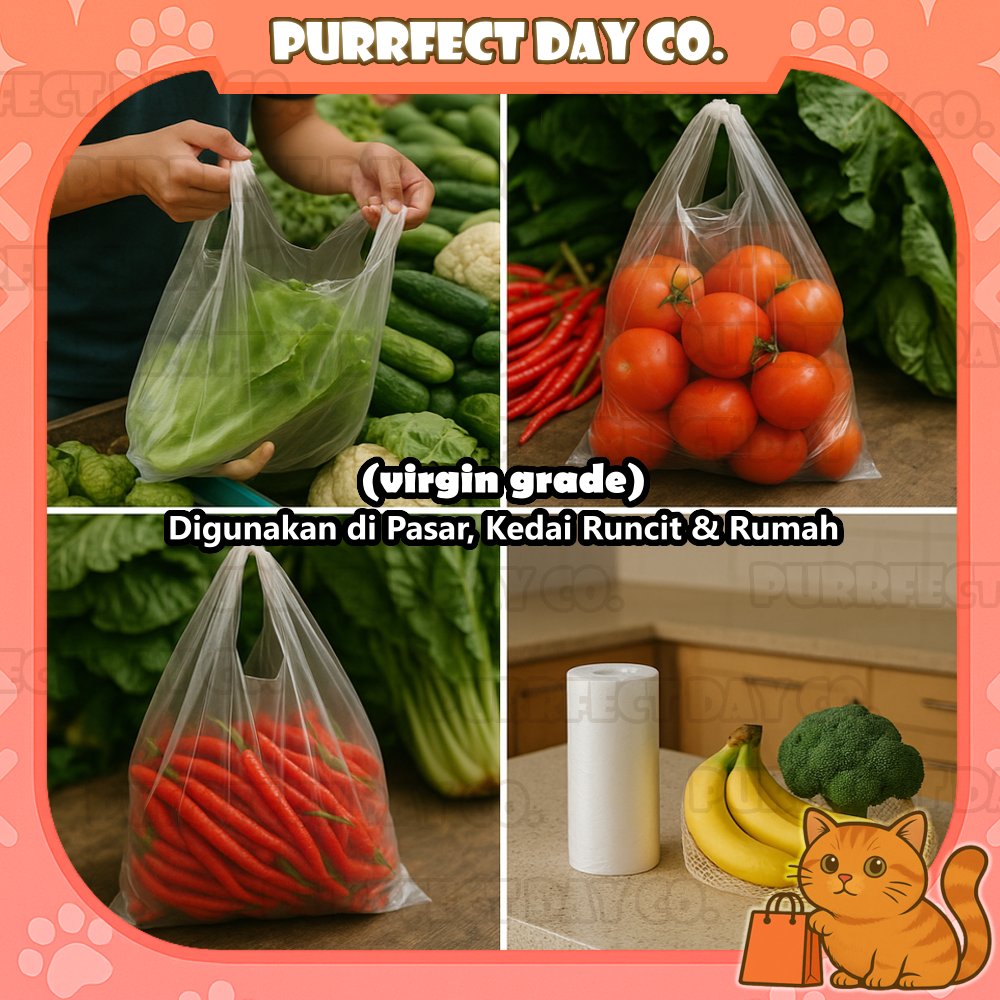 ReadyStock Singlet Plastic Bag Roll / Plastik Tangkai Gulung / 手提袋 ...
