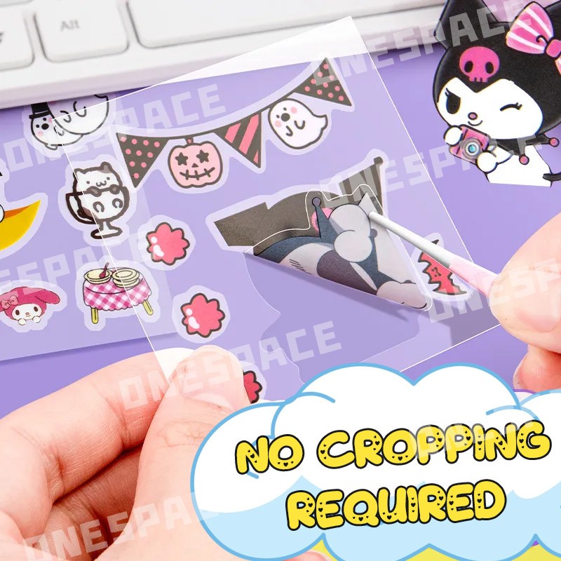 Sanrio Kuromi Sticker 100pcs Cute Set For Girls DIY Gift Box Stickers ...