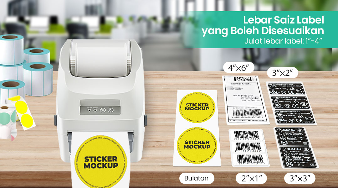TIMOZIA Bluetooth Thermal Printer | Shipping Label, Barcode, Air ...
