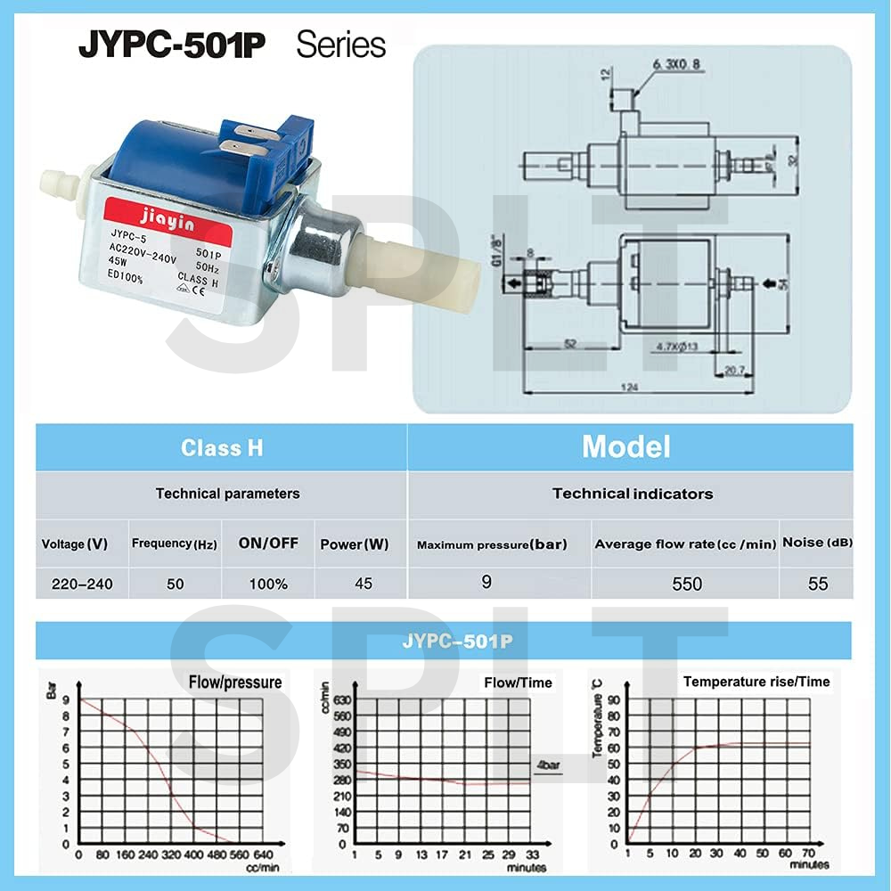 Jiayin JYPC-501P AC 220V Zu 240V 45W Elektromagnetische Magnetwasserpumpe Fit Für Philips Dampfer Eisen Anlage Ersatzteil Für GC9222, GC9410, GC9246, GC8220, Etc