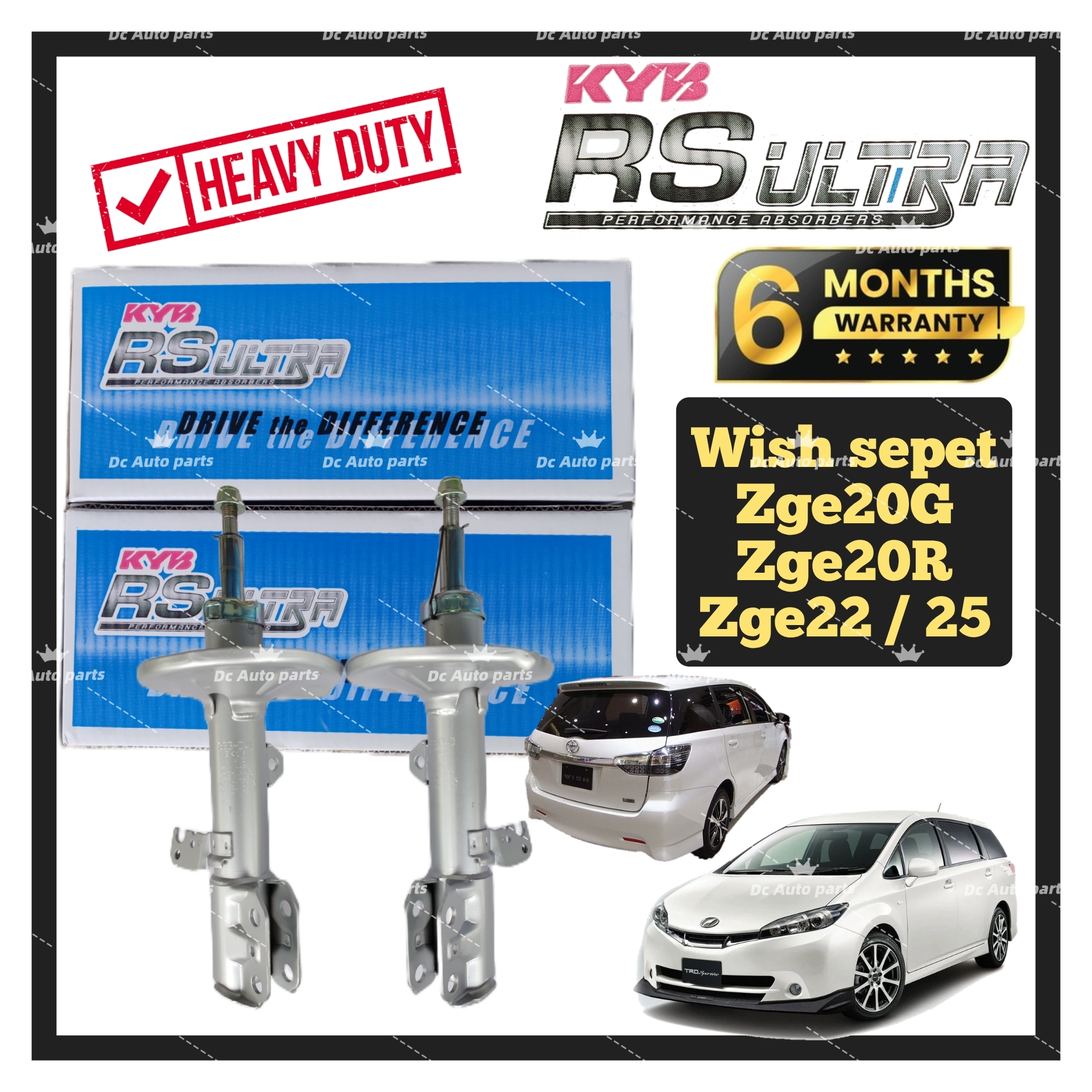 KYB RS ULTRA HEAVY DUTY TOYOTA WISH SEPET 2.0 2.5 ZGE20G ZGE22 ZGE25 ...