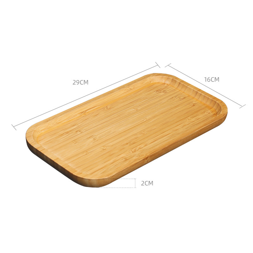 Bamboo Rectangle Round Solid Wood Plate Bread Cheese Plates wooden ...