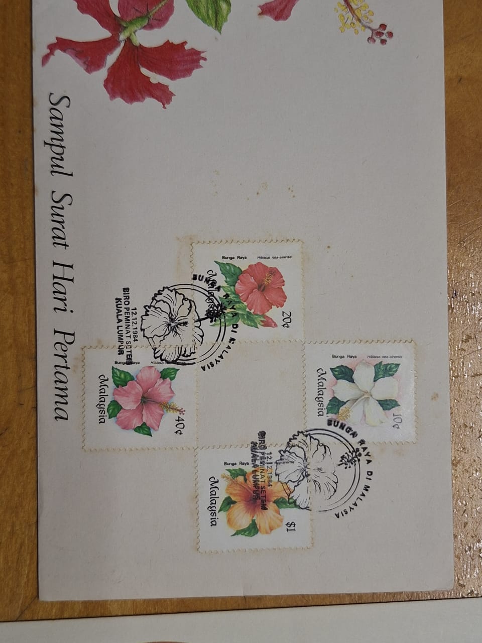 Stamp Setem Pos FDC 1994 Bunga Raya di Malaysia National Flowers Stamp ...