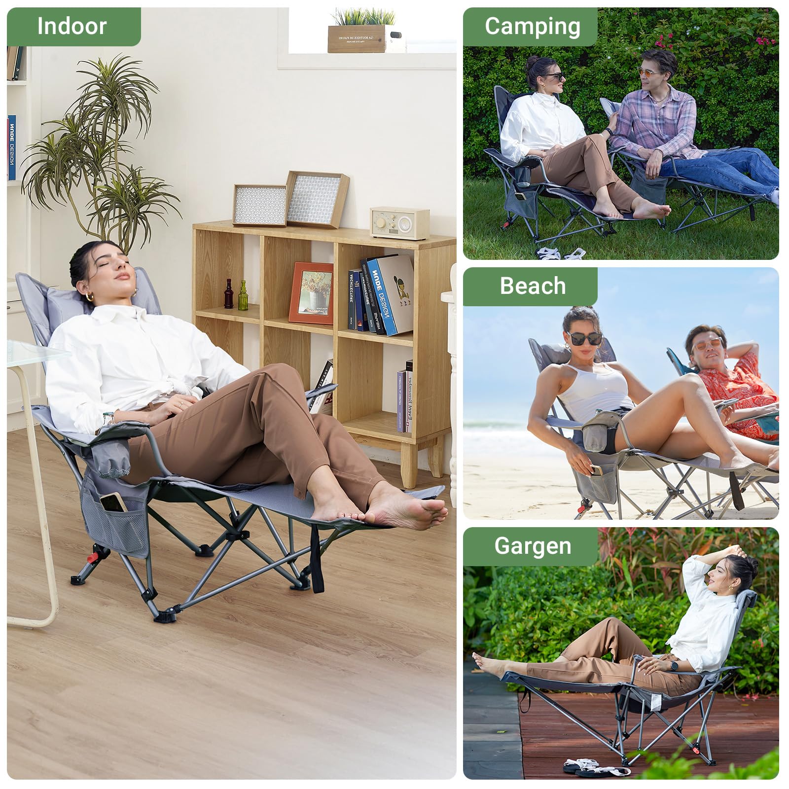 3-speed adjustment Recliner Portable Kerusi Lipat Hight Balcony Chair ...