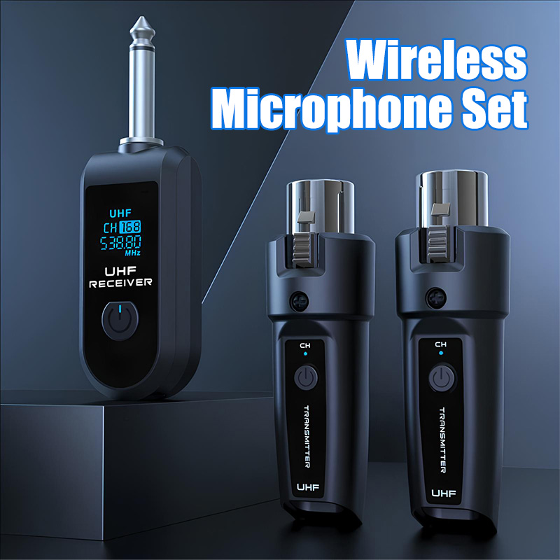 Wireless MicrophoneK Set 1 2.4Ghz System XLR Transmitter and Receiver ...