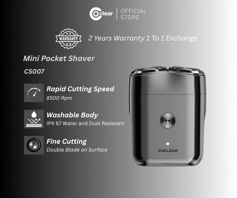 Coclear Travel Electric Men Shaver CS007 Double Floating Head Portable ...