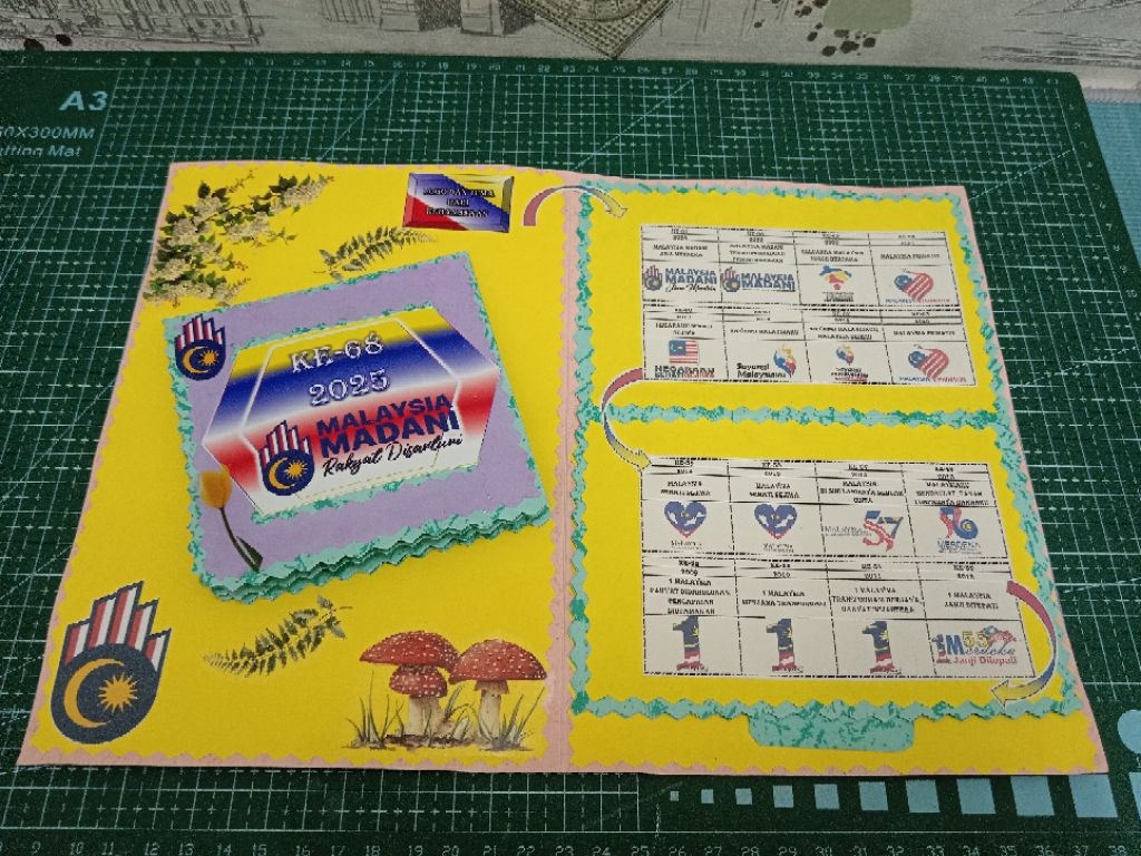 Logo dan tema hari merdeka flip card (Tahun 2025-1977) | Shopee Malaysia