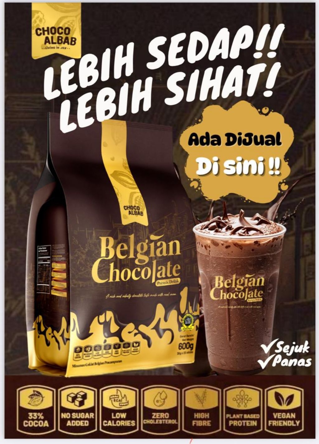 [POSTTODAY🚚][FREEGIFT🎁]AIR COKLAT BELGIAN PREMIUM CHOCO ALBAB | SEDAP ...