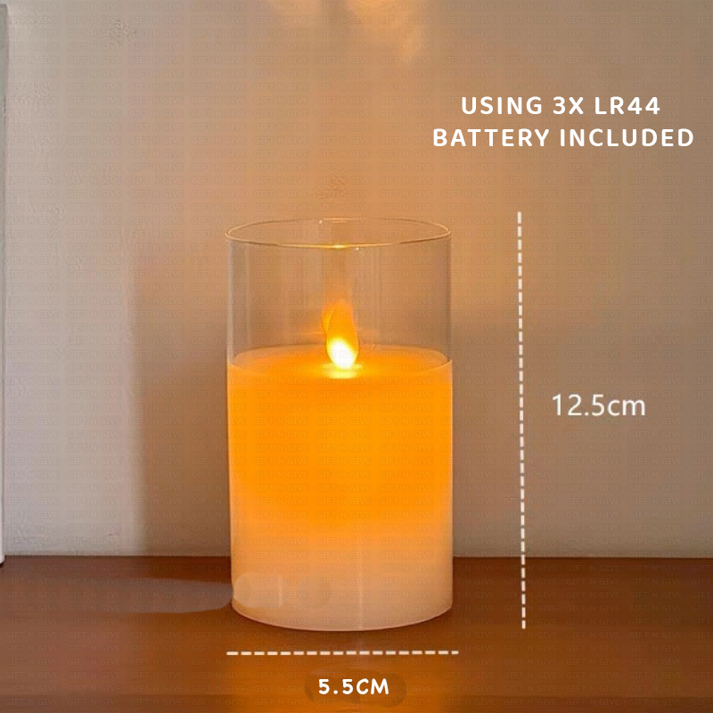 LED Swinging Candle Smokeless Flameless Swing Candles Light Warm White ...