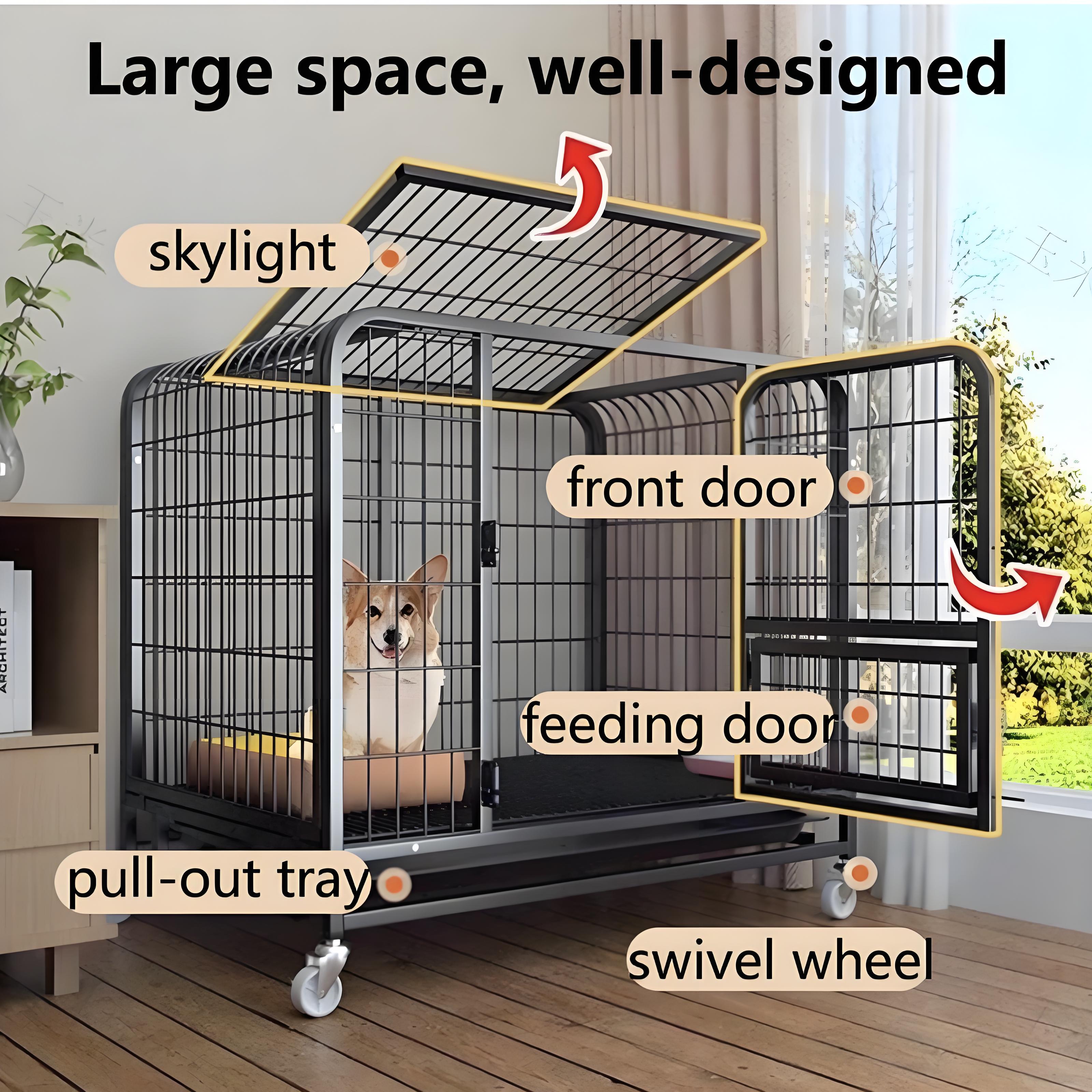 Ready Stock Dog Cage Large Storage Rack Dog Cage Bold Metal Free Space ...