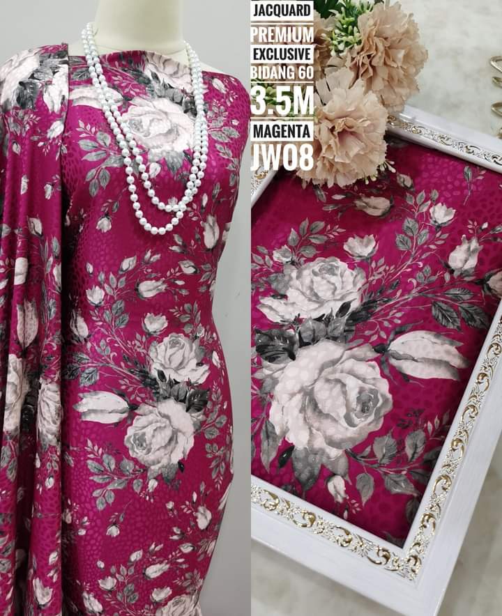 KAIN PASANG JACQUARD [ BUNGA ROSE] SILK 3.5 METER BIDANG 60 NUE PRODUCT ...