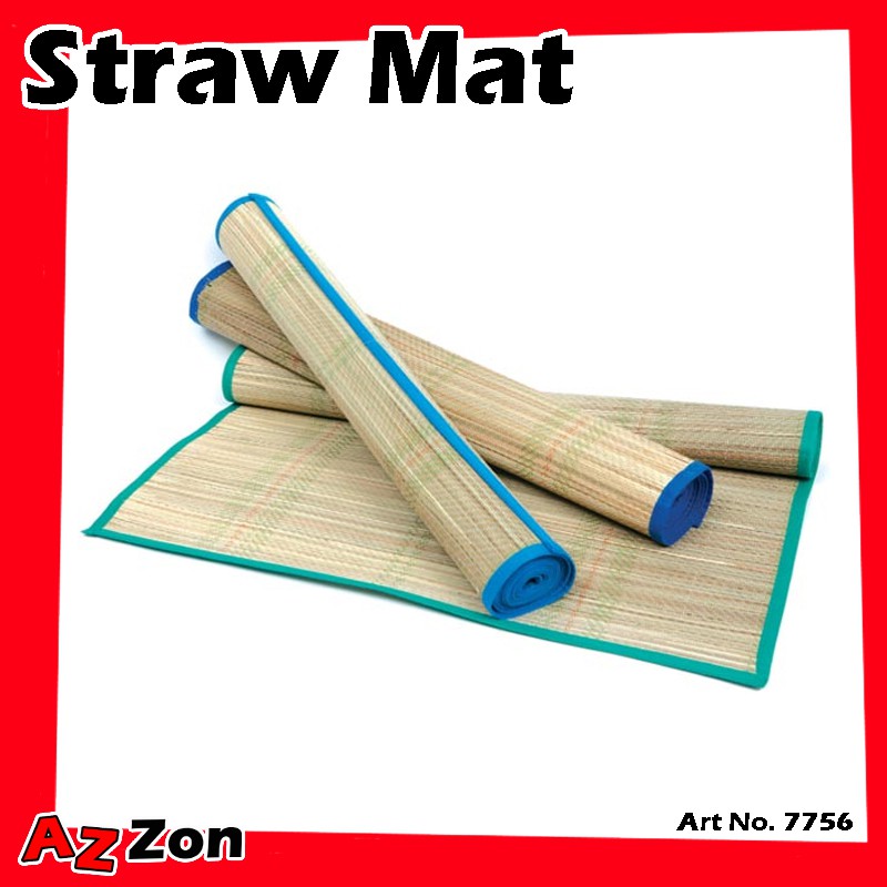 Straw Mat 90cm±X180cm± Picnic Mat Straw Rugs Carpet / Alas Lantai ...