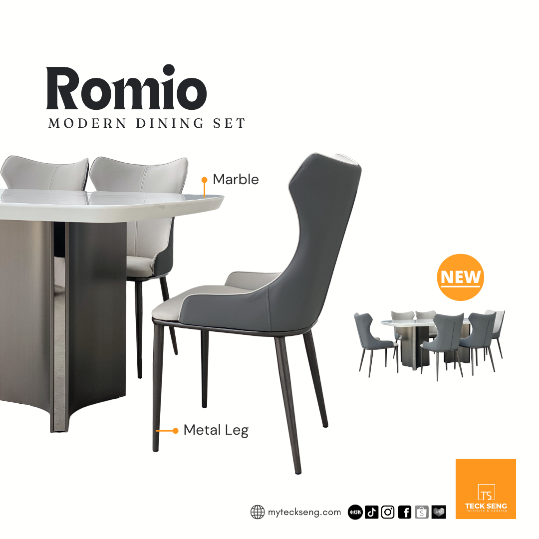 Visual Reference: Teck Seng Modern Minimalist Marble Top Dining Table Rectangle Table