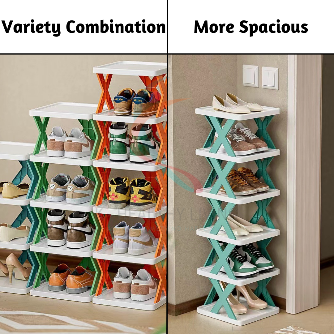 Rak Kasut Plastic Shoes Rack Multi-layer Narrow Shoe Rack Storage ...
