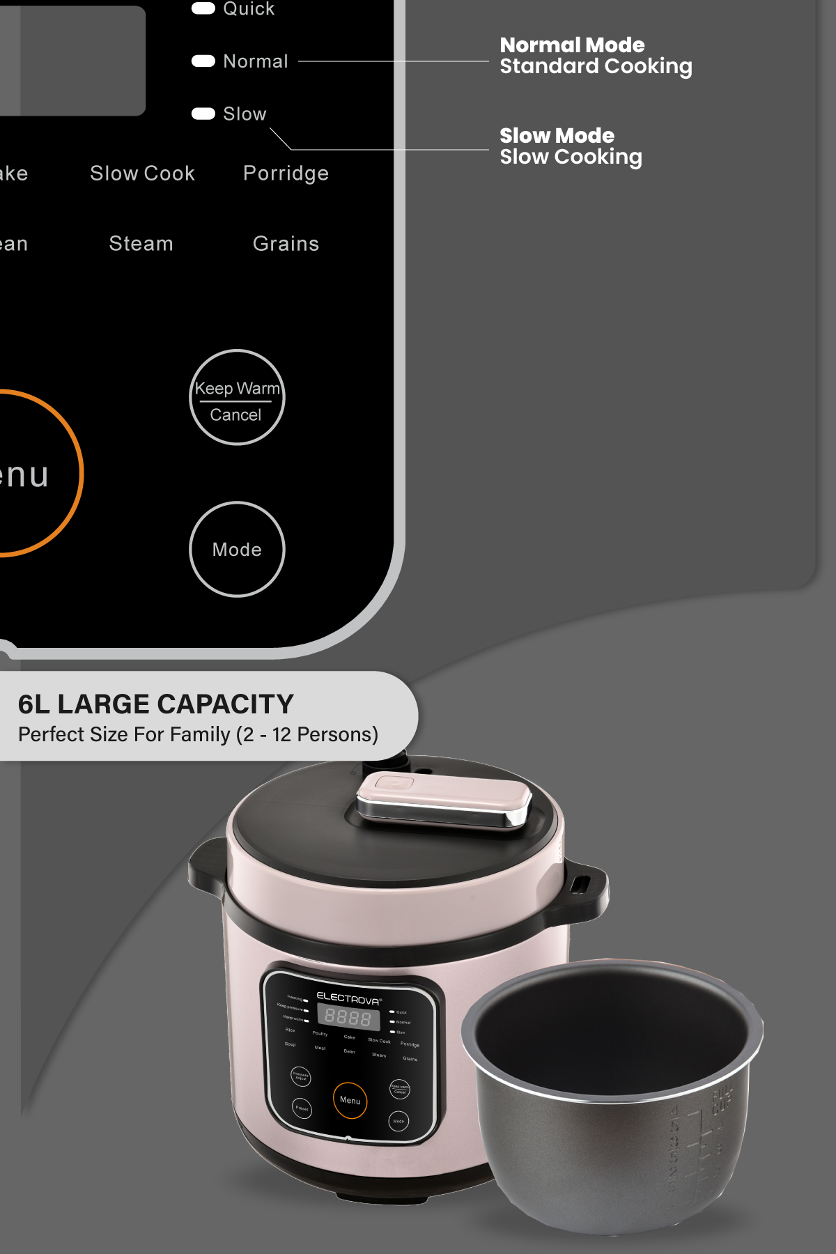 Electrova InnovaCook 6L Electric Pressure Cooker | Multi-Function | 10 ...