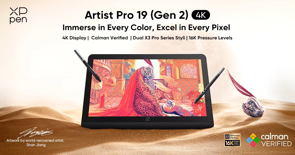 XPPen Artist Pro 19 (Gen 2) 18.4'' 4K Display Drawing Tablet Shopee