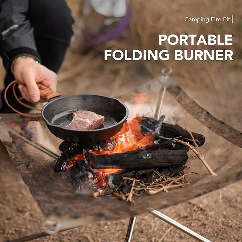 Rak Kayu Api Perkhemahan & Berkelah Portable Fire Pit Campfire Folding ...