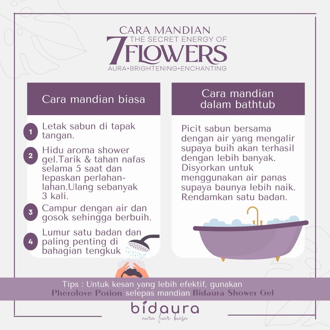 [GOLD RAYA] BIDAURA Pakej Mandi Aura 7 Bunga- Shower Gel Wangian ...
