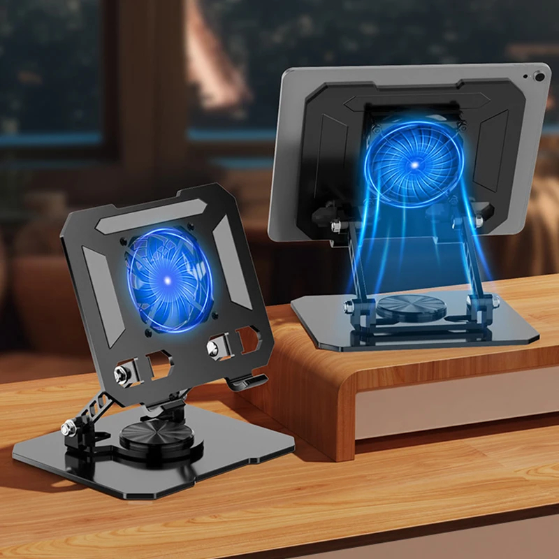 Two-in-one Multifunctional Tablet Cooling Fan Stand Desktop Folding ...