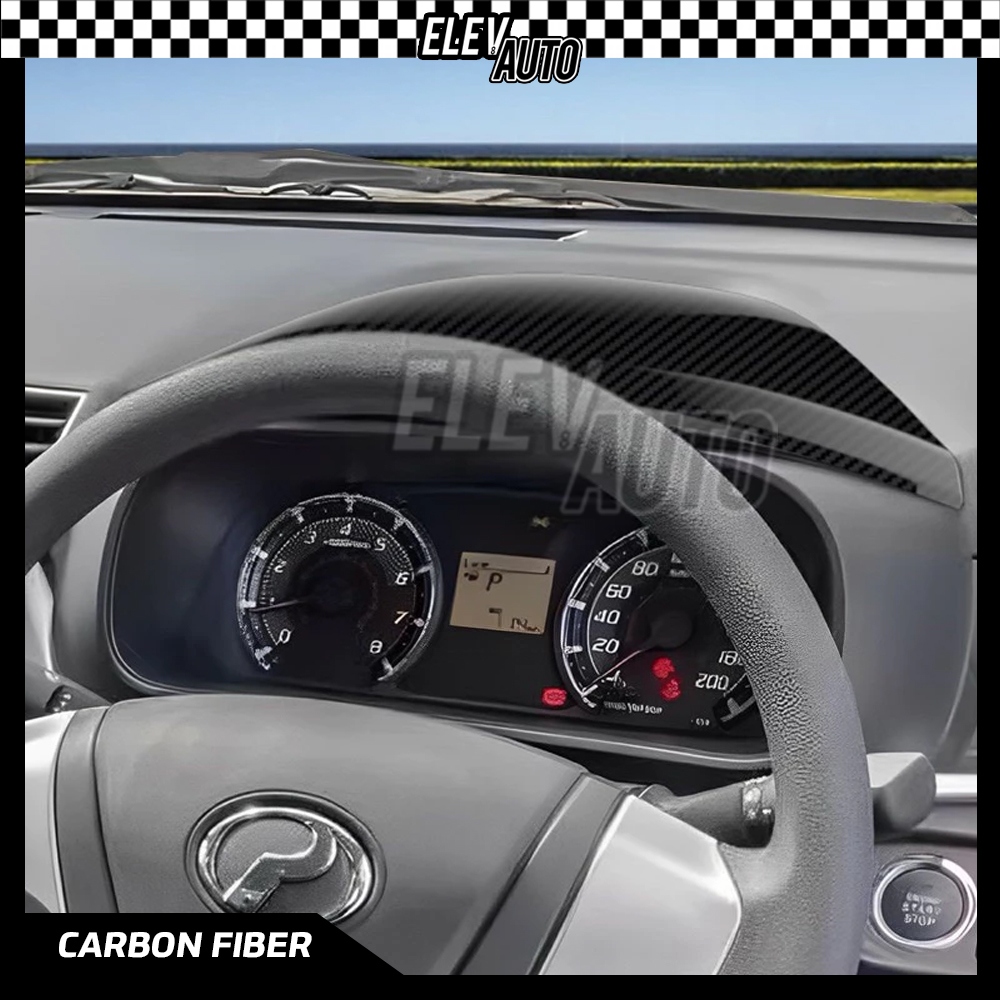 Perodua Bezza 2016 - 2025 Meter Frame Cover Carbon Fiber Black Interior ...