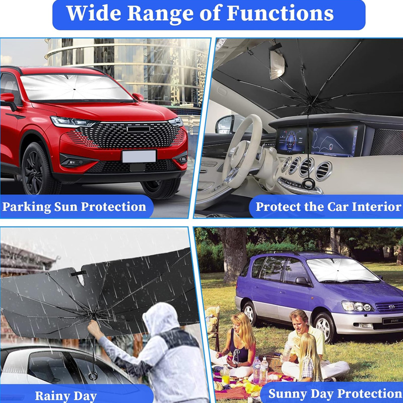 Summer car sunshade umbrella, front windshield, shading, sun & UV ...