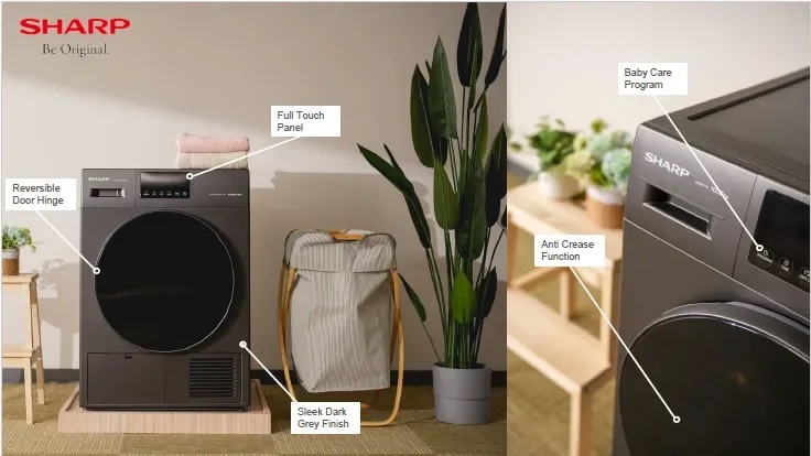 SHARP 10KG Heat Pump Dryer / Clothes Dryer KDHT10JPG | Shopee Malaysia