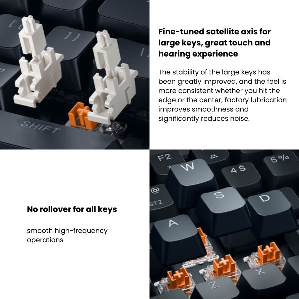 Xiaomi Mechanical Wireless Keyboard TKL Translucent Characters Three ...