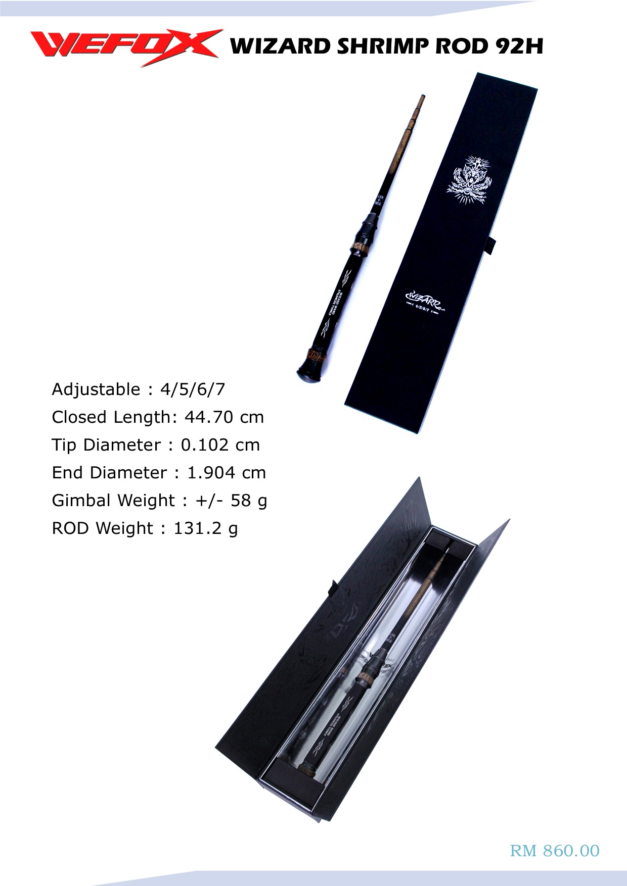 WEFOX WIZARD PRAWN ROD 92H Limited Edition Pancing Udang Joran Udang ...