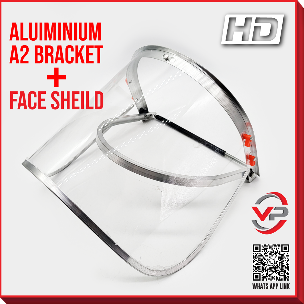 LIFTABLE FACE SHIELD NORMAL CLEAR VISOR WITH A2 BRACKET PLASTIC ...