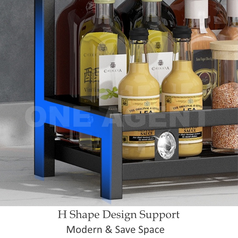 NEW Kitchen Spice Rack Stainless Steel Seasoning Storage Rak Condiment ...