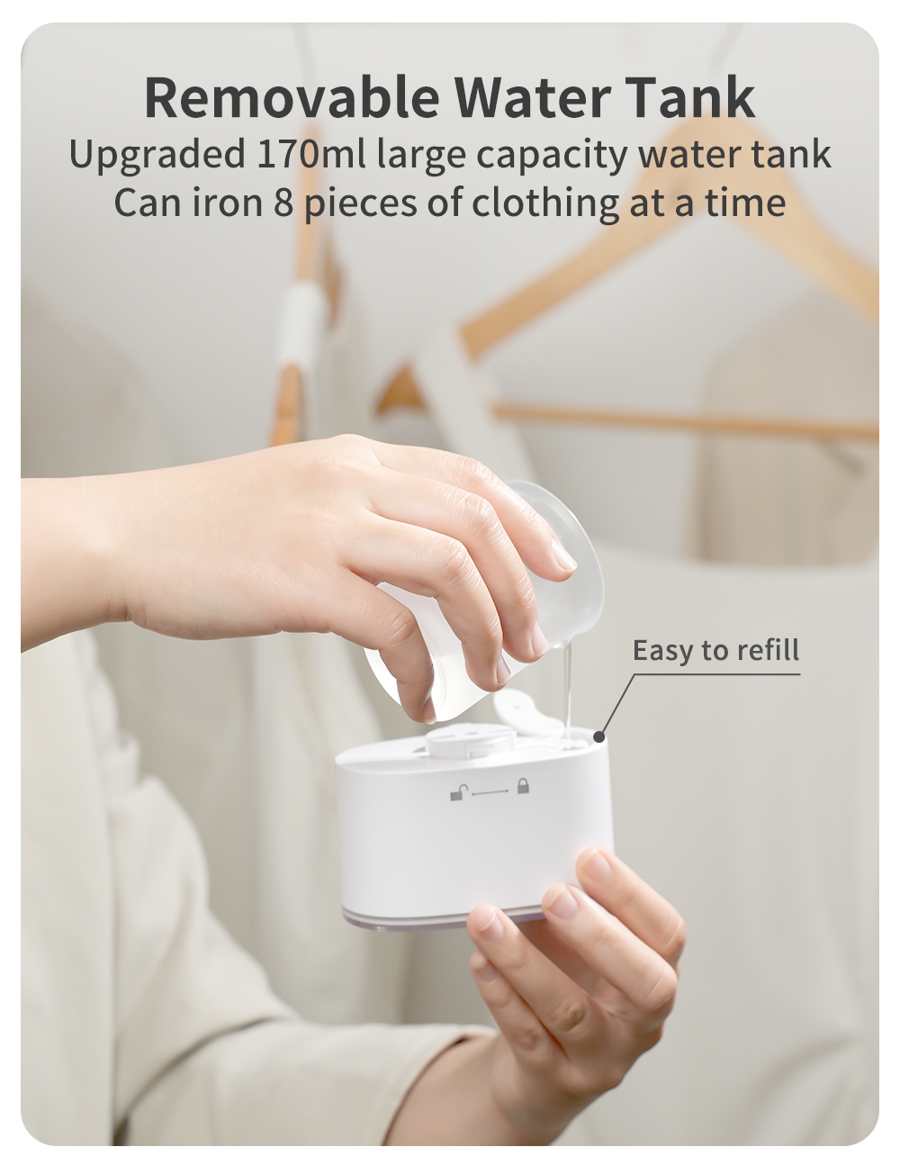 Simplus Handheld Iron Garment Steamer丨1200W丨22g/min Steam Output丨170ml ...