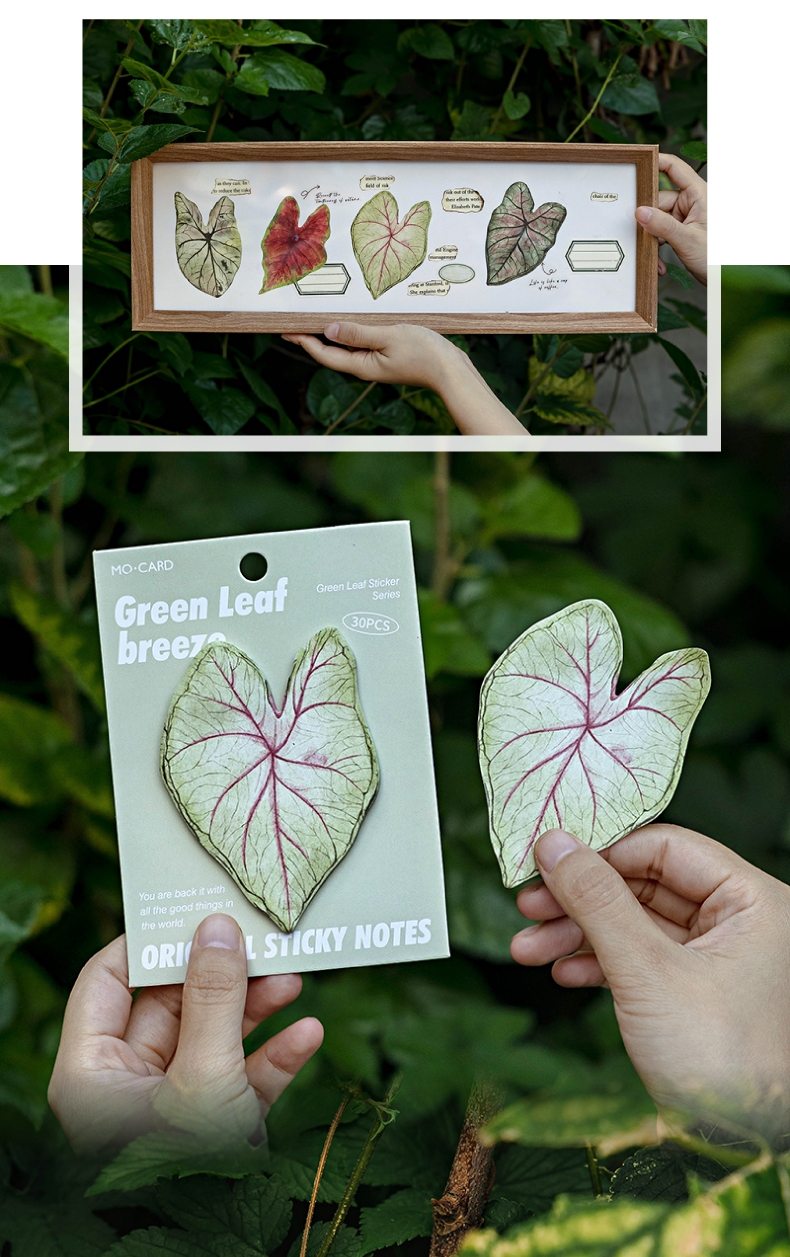 INS Botanical Tropical Green Leaf Sticky Notes Student School Office ...