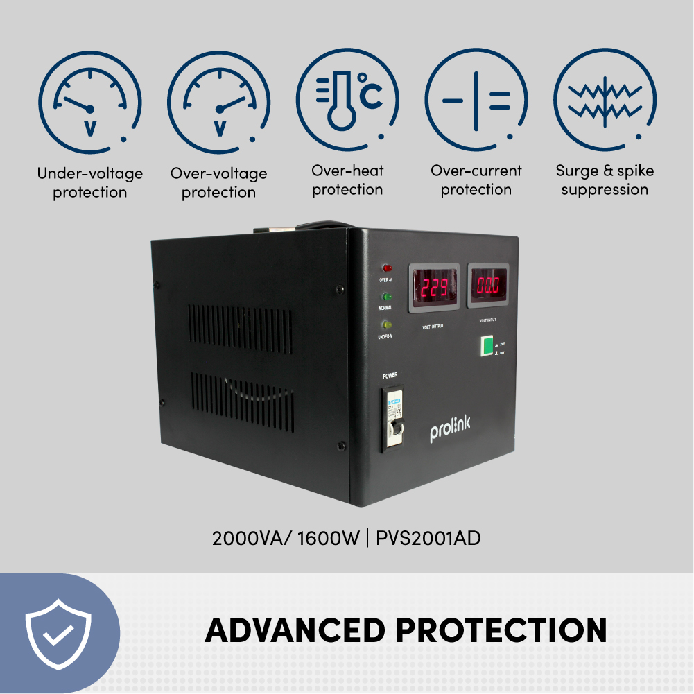 [PVS Series] Prolink 1000VA-10000VA Voltage stabilizer Servo Motor ...