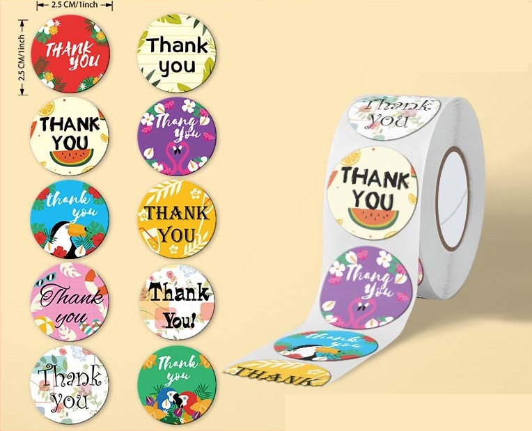 BunBun Thank You 500 pcs Sticker Cute Cartoon Stickers Kid Handmade ...