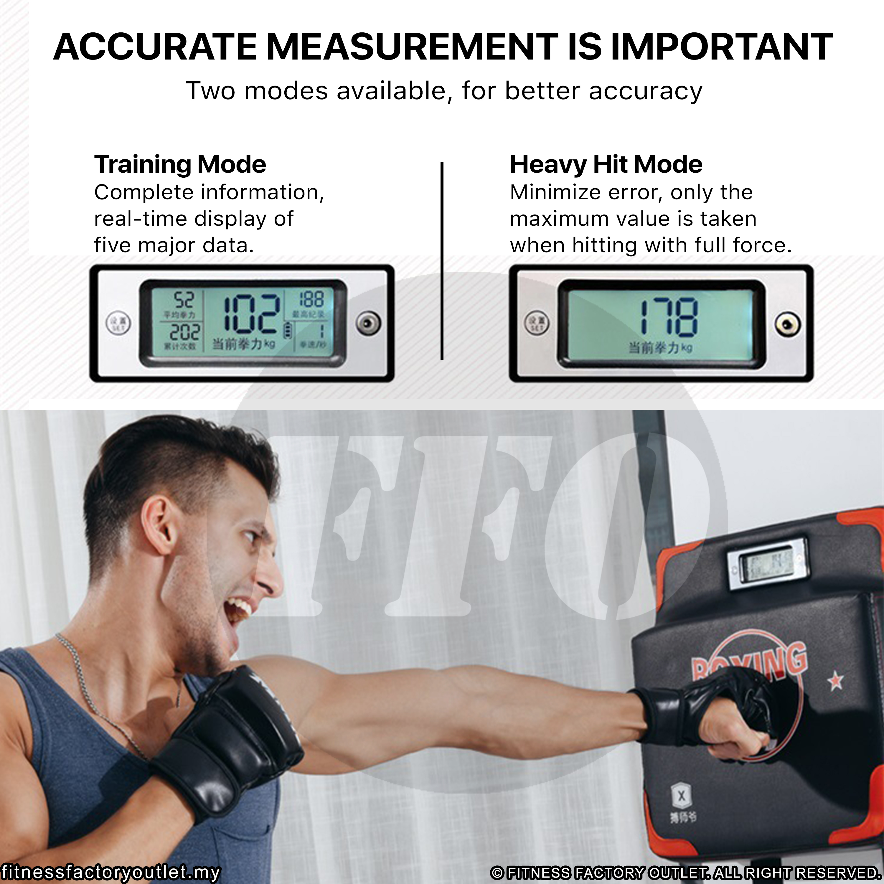 FFO Boxing Strength Test Machine Boxing Force Test Machine Punch Force ...