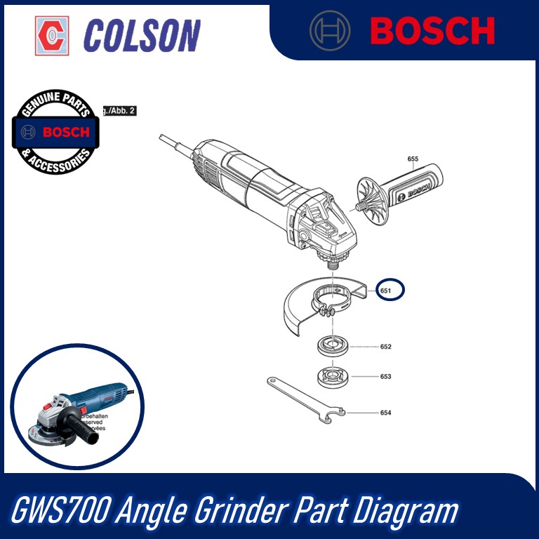 COLSON BOSCH 1619PC0302 GWS700 Angle Grinder Protective Cover | Shopee ...