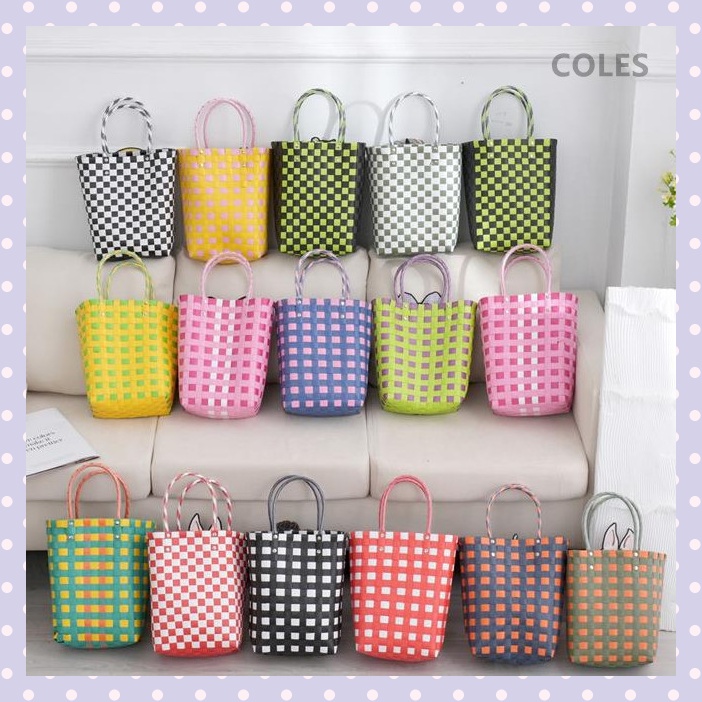 Beg Anyaman Goodies Bag (Tall) Bakul Anyaman Doorgift Bag Plastic Woven ...