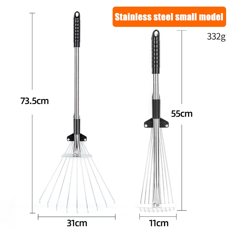Scalable Iron Rake Grass Rake Garden Steel Leaf Raker Pencakar Rumput ...