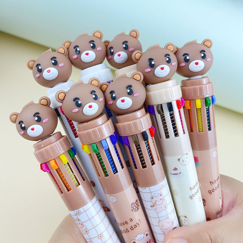 🔥𝐄𝐀𝐒𝐘 𝐒𝐖𝐈𝐓𝐂𝐇 10 Colors Ball Pen Multi Colour Ballpoint Pens Kids ...