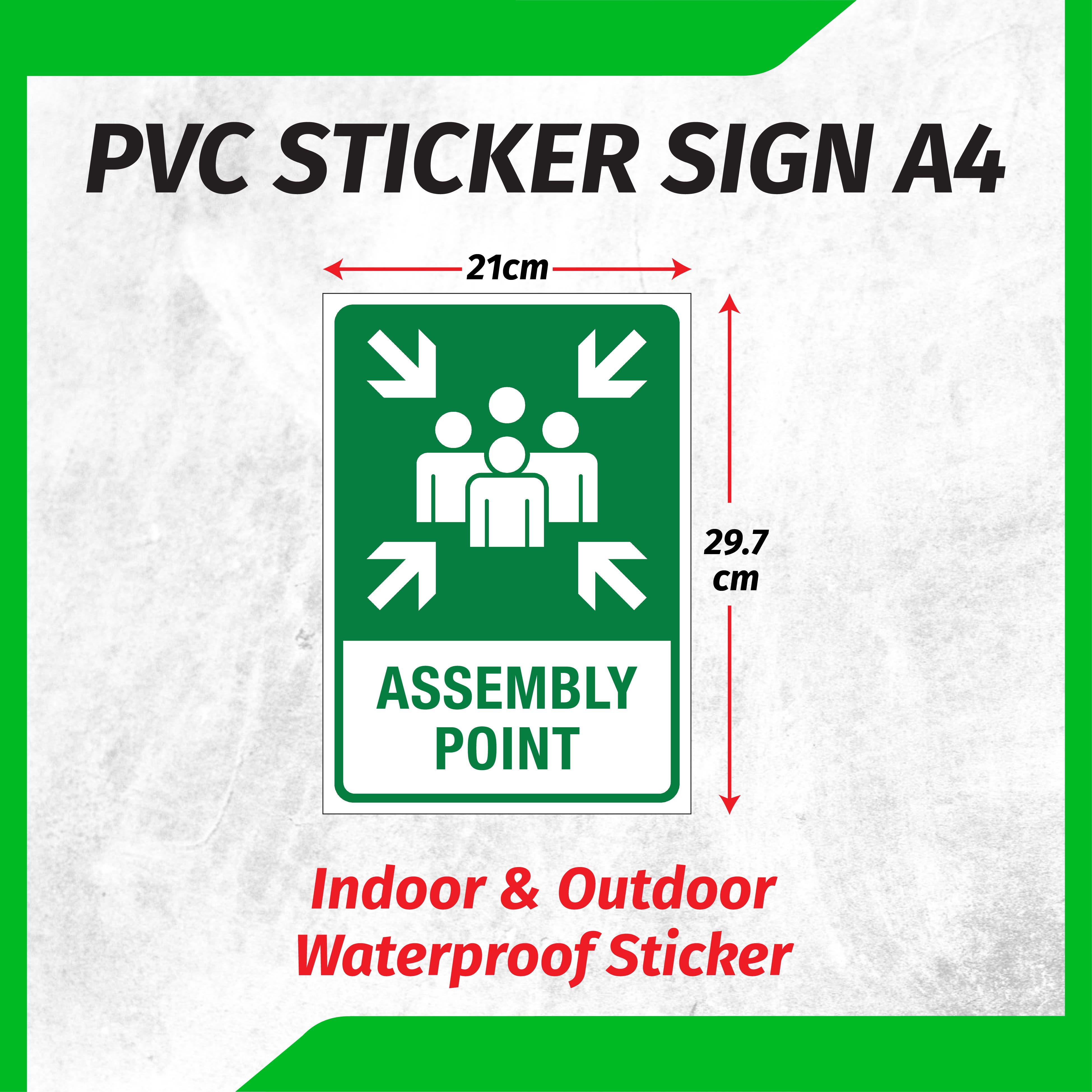 PVC Sticker Signs A4 Vinyl Adhesive Sticker (Waterproof & WeatherProof ...