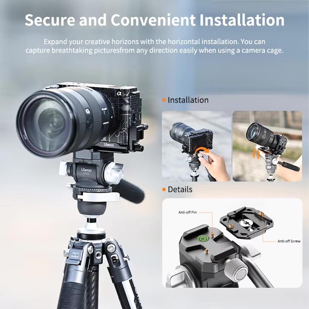 Ulanzi EH09 Acra Swiss Inverted Camera Tripod Ball Head Mount | Shopee ...