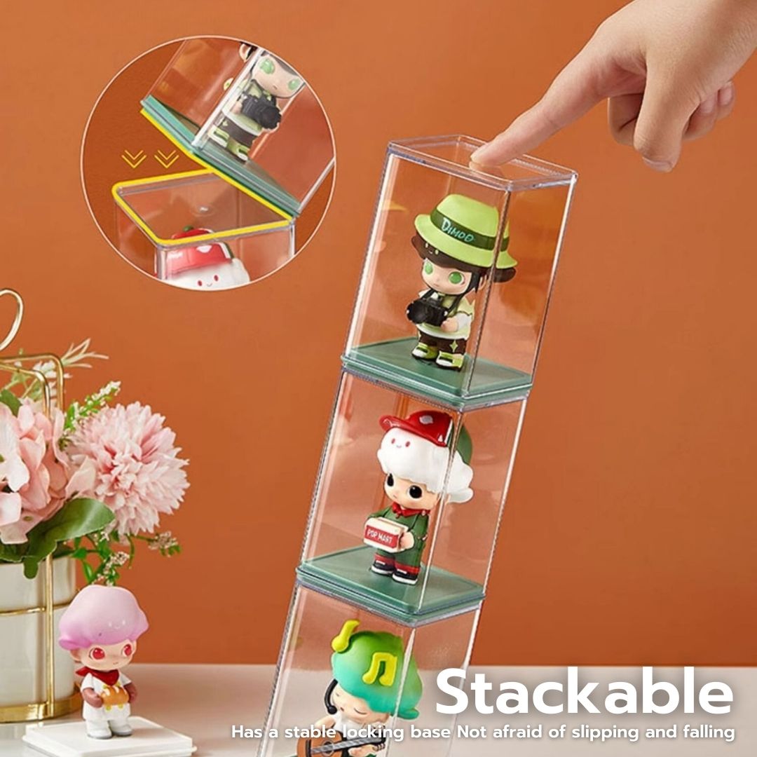 Figure Doll Display Box Small Model Storage Organizer Box Transparent ...