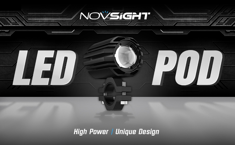 Novsight WL11-1 2 Inch LED Pods of Motorcycle Mini Driving Light 15W ...