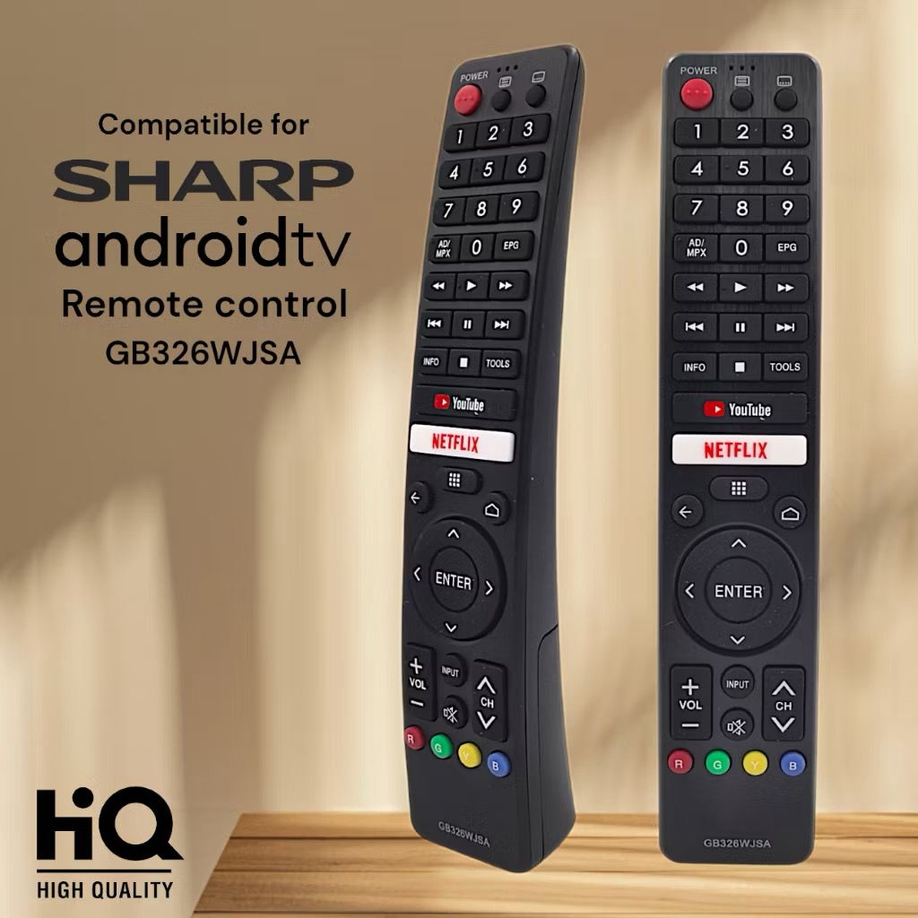 Replacement Sharp Youtube Netflix Android Smart TV Remote Control ...