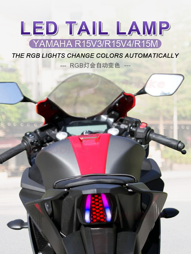 R15 V3 V4 R15M Yamaha Tail Light Lampu Belakang RGB Rear Lamp LED ...
