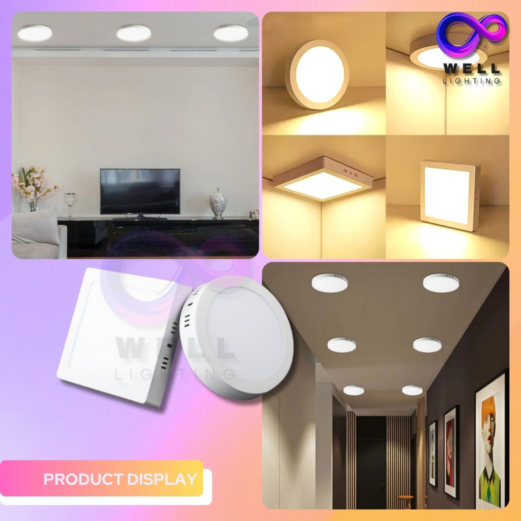 Lampu LED Ruang Tamu Siling LED Surface Downlight 18W 24W 36W Mounted ...