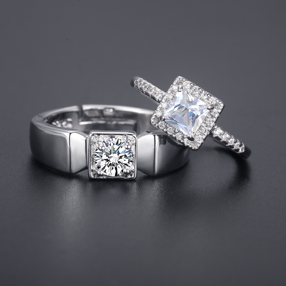 【Ready Stock KL PROMOSI】Couple Rings Gift S925 Silver Man Men And Woman ...