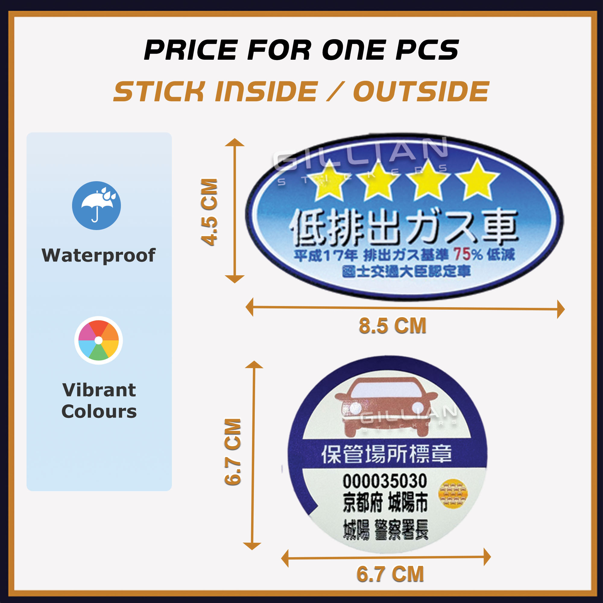 JDM Sticker Globe Star Parking Japan Design Decal Sticker Accessories ...