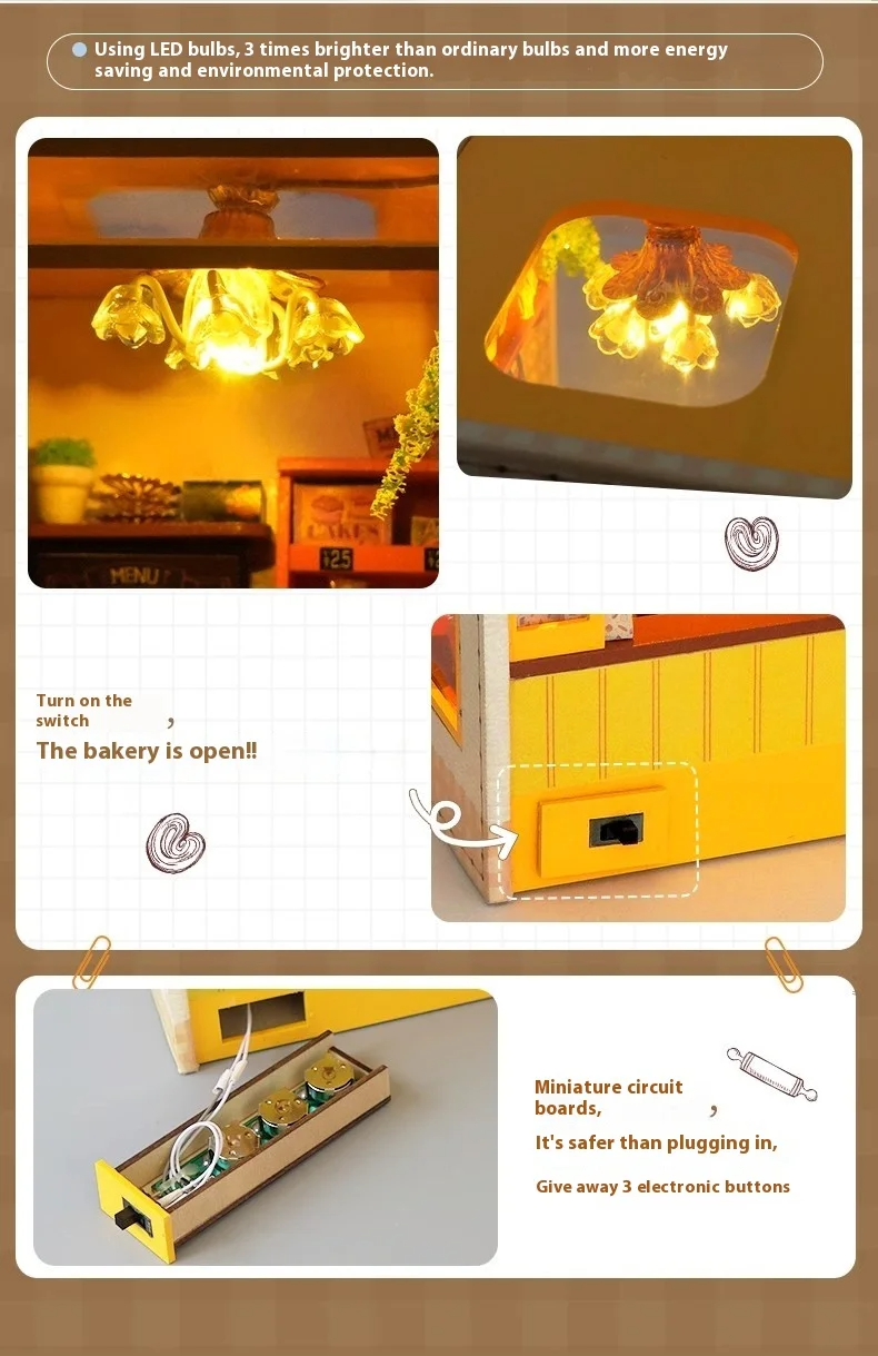 Booknook Baking Diary TL7 with Light 3D Wooden Puzzle Book Nook DIY ...