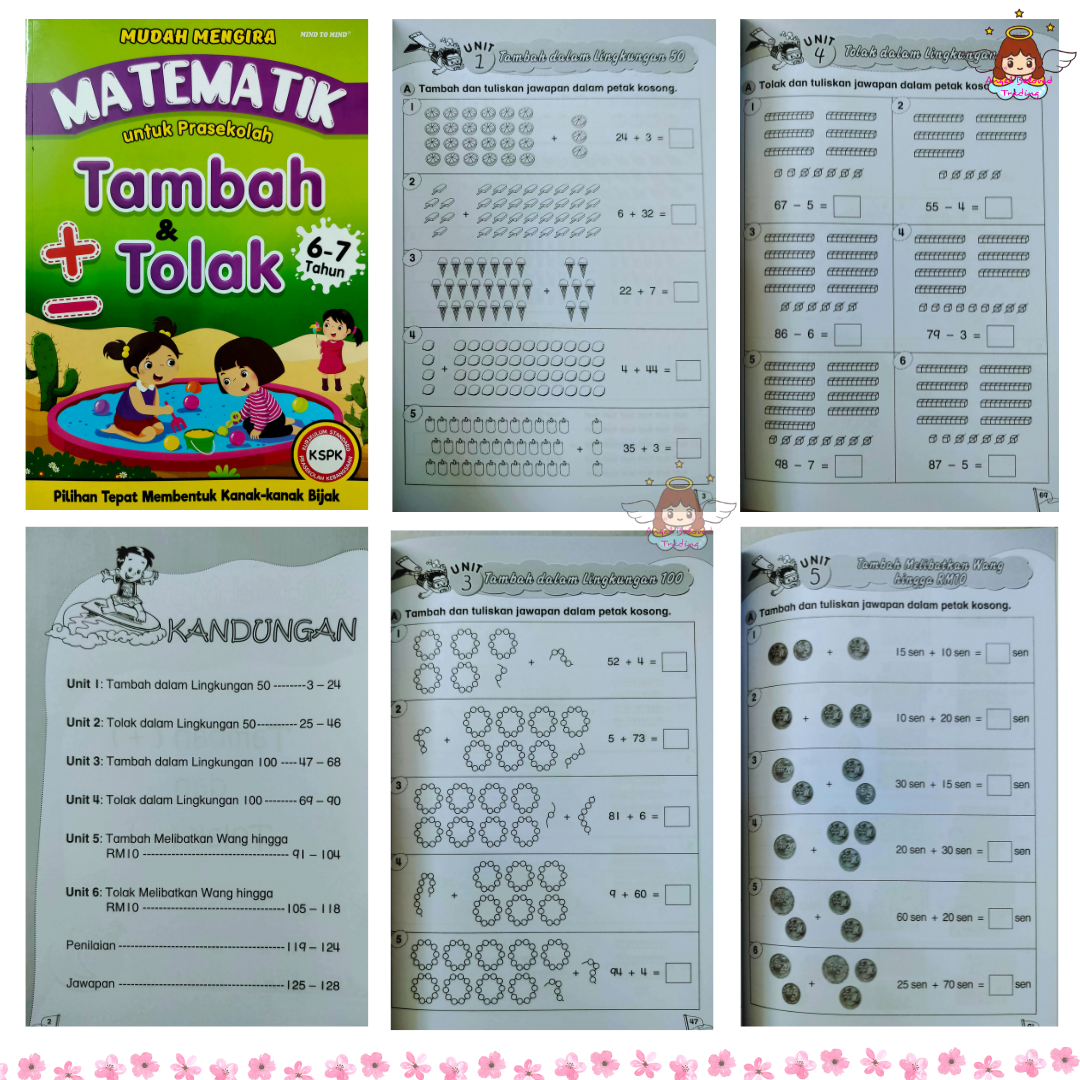 Buku Latihan Matematik / Buku Latihan Prasekolah / Buku Matematik Pra ...
